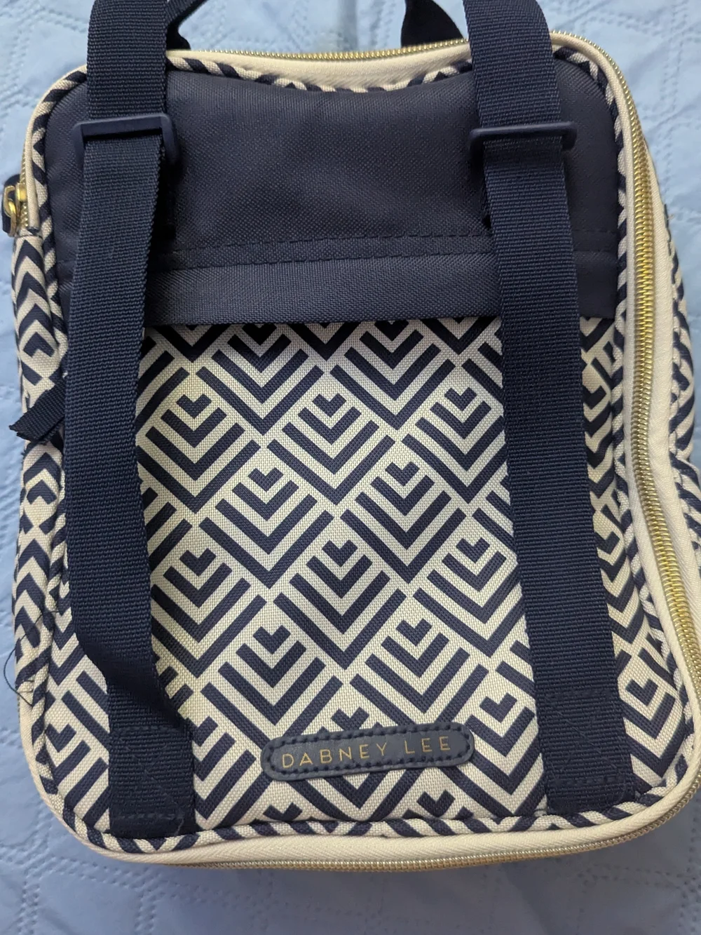 Navy and White Lunch Bag